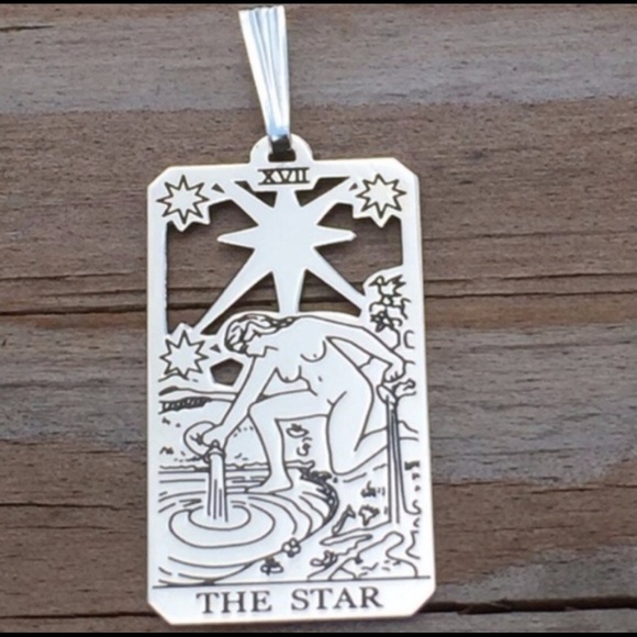 Star Tarot Card Pendant Sterling Silver small - Picture 6 of 8